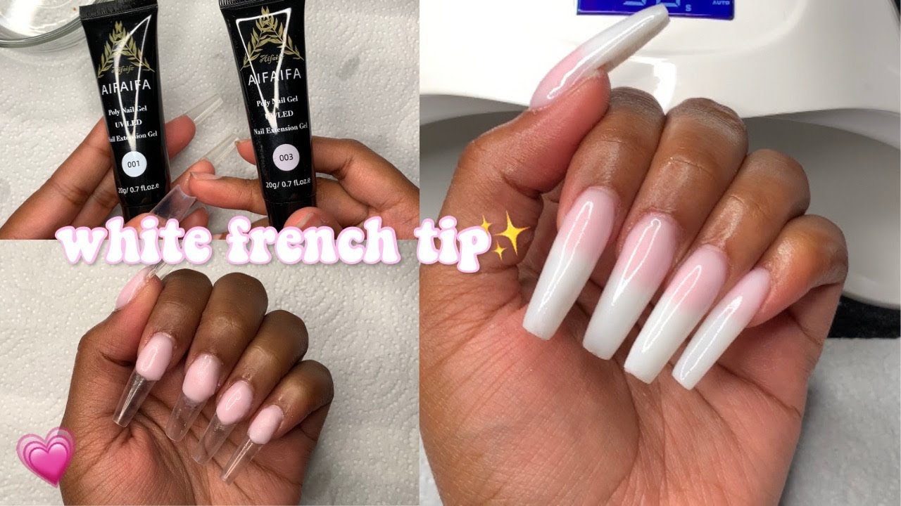 White French Tip Nails AIFAIFA Polygel Kit Nail Tutorial For