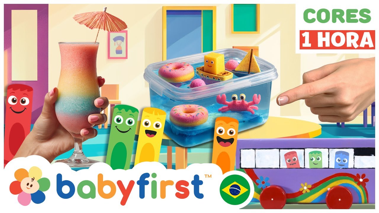 Aprenda as Cores com a Turma | Veículos & Jogos Incríveis | Desenhos Educativos | BabyFirst