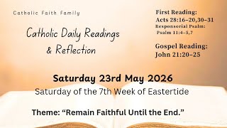 Today’s Catholic Mass Readings – Saturday, May 23, 2026