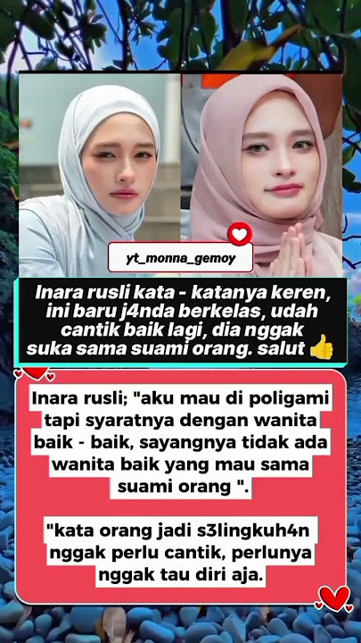 Inara rusli ; mau di pol!g4mi asal sama wanita baik - baik. #shortvideo #viralvideo #trending #fyp