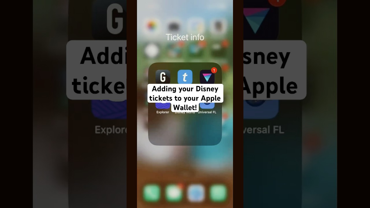 Adding your Disney tickets to your Apple Wallet!  