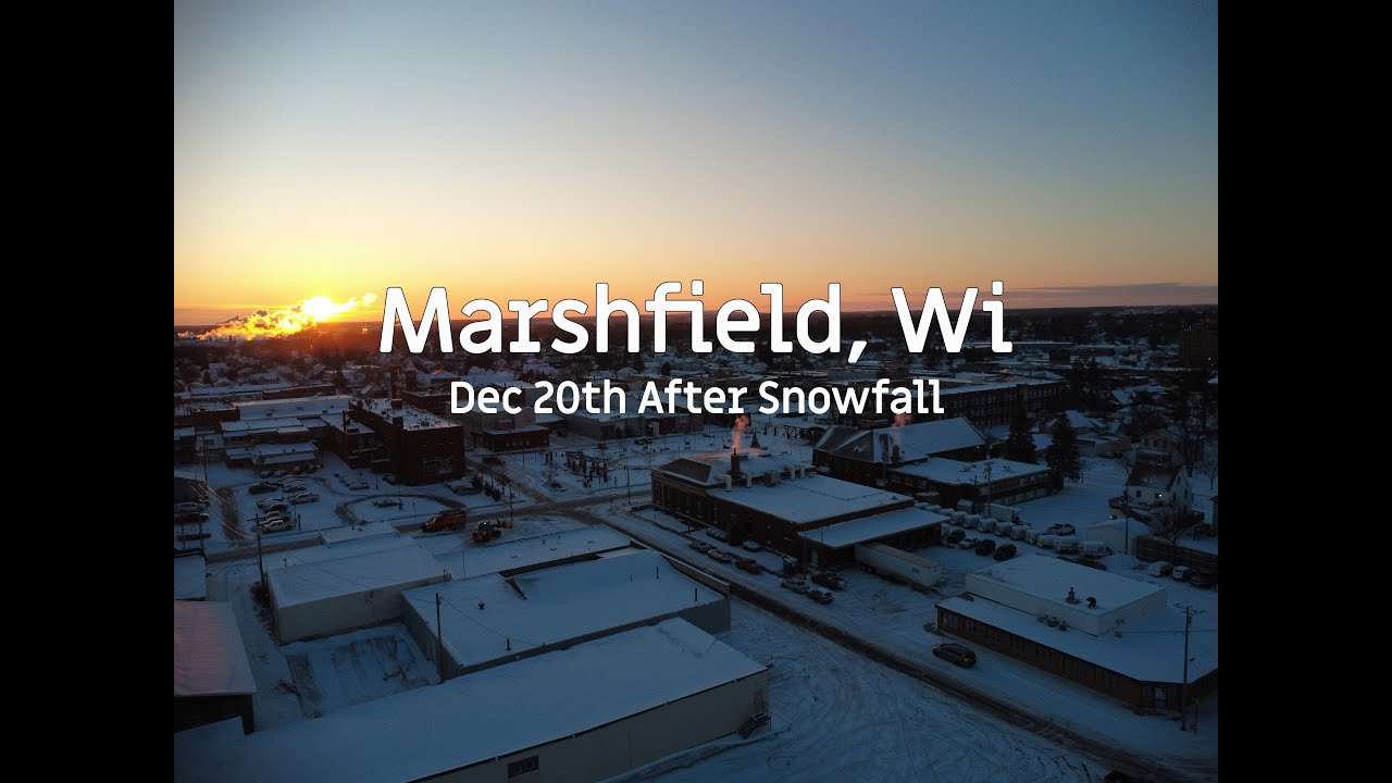 Marshfield, Wisconsin | 4K Drone Footage After Snow Storm