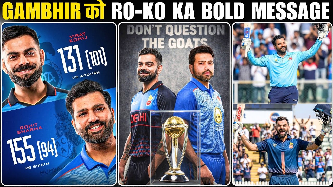 Rohit Sharma 62 Ball Century 🔥 | Virat Kohli 131 Runs Comeback 💯| Vijay Hazare Trophy 2025🚨
