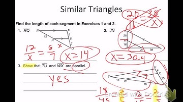 Section 7.4 (Applying Properties of Similar Triangles)