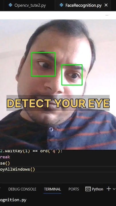 Eye detection using OpenCV python | Haarcascades | #python #coding ...