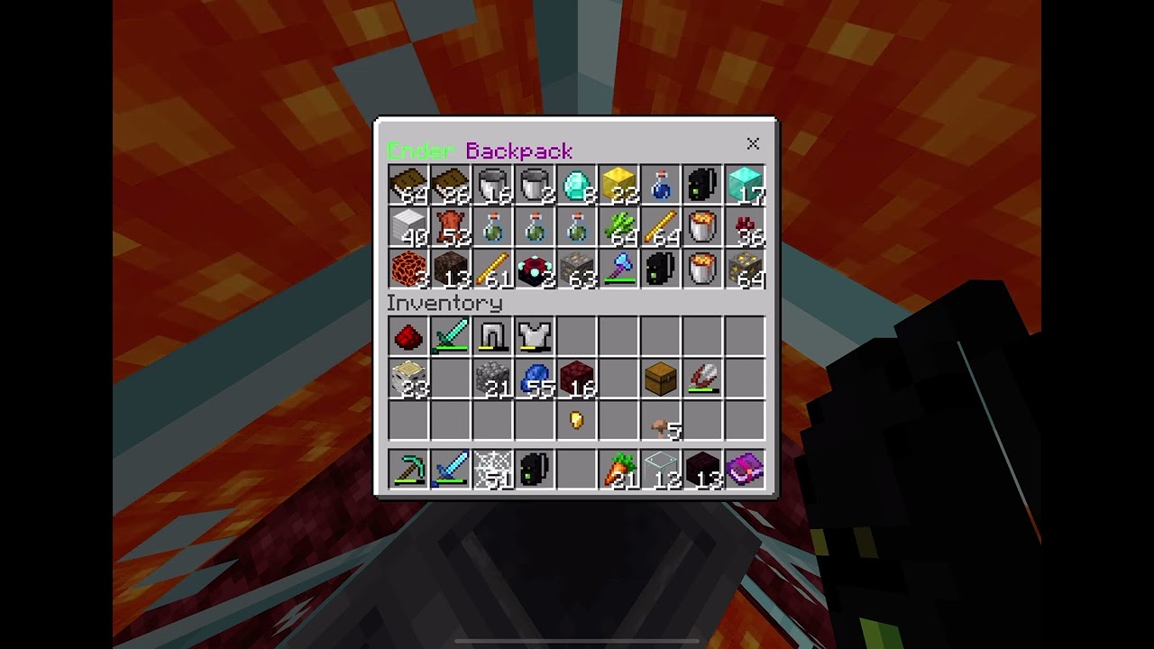 Duped ender backpack  Lifeboat survival mode