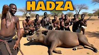 1 DAY WITH THE CRAZIEST TRIBE HADZA! - THEY EAT RAW MEAT TO SURVIVE ! - TRIBAL DOCUMENTARY