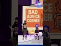 Bad Advice! Embarrassing Moments Deny, Gaslight, or Commit to the Bit