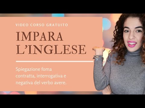 Video: Non ha forma contratta?