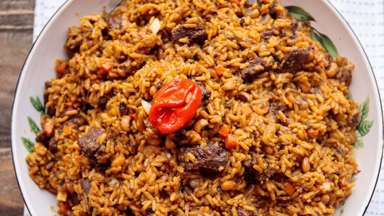 Trini Black Eyed Peas Pelau - Use any Protein!