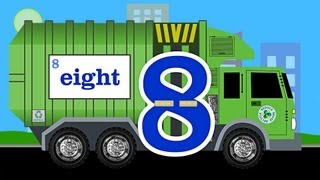 Garbage Truck Number Counting - Garbage Trucks Count 1 to 10 for Kids