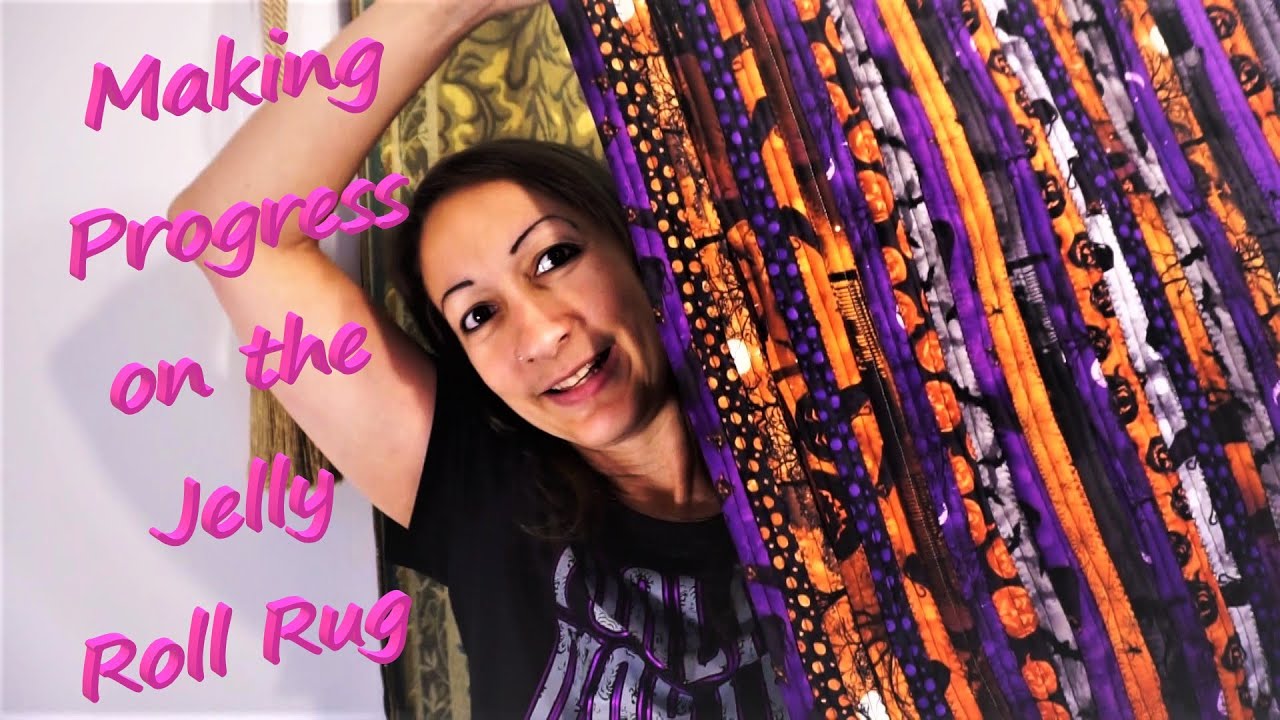 Continuing to work on the Halloween themed Jelly Roll Rug YouTube