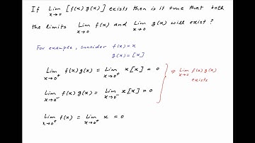 [IIT 1981] Is it true that limits of f(x) & g(x) when x tends to 0 exist under following condition?