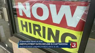 Chattanooga unemployment rates lower compared to nationwide and statewide averages