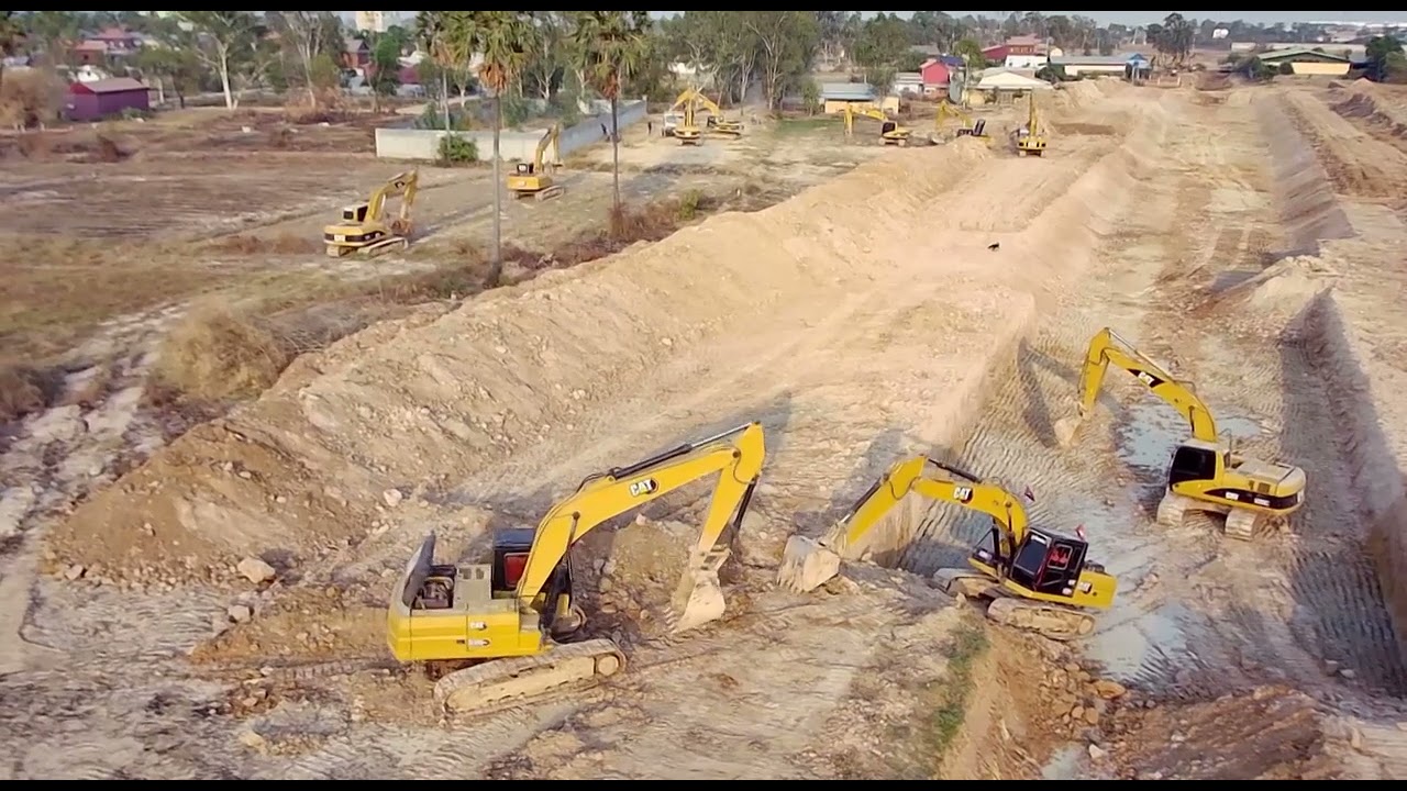 Amazing top machinery excavator cat cambodia 