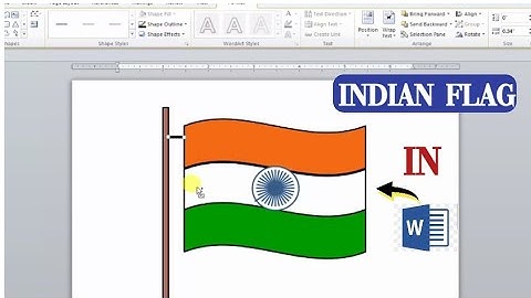 India Flag design in Ms word.
