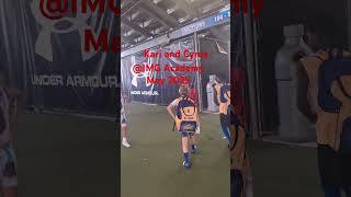 Vakari Johnson n Cyrus with the team. Just arrived at a flag football game held at the IMG Academy.