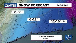 FORECAST: Latest track on winter storm that will bring snow and wind