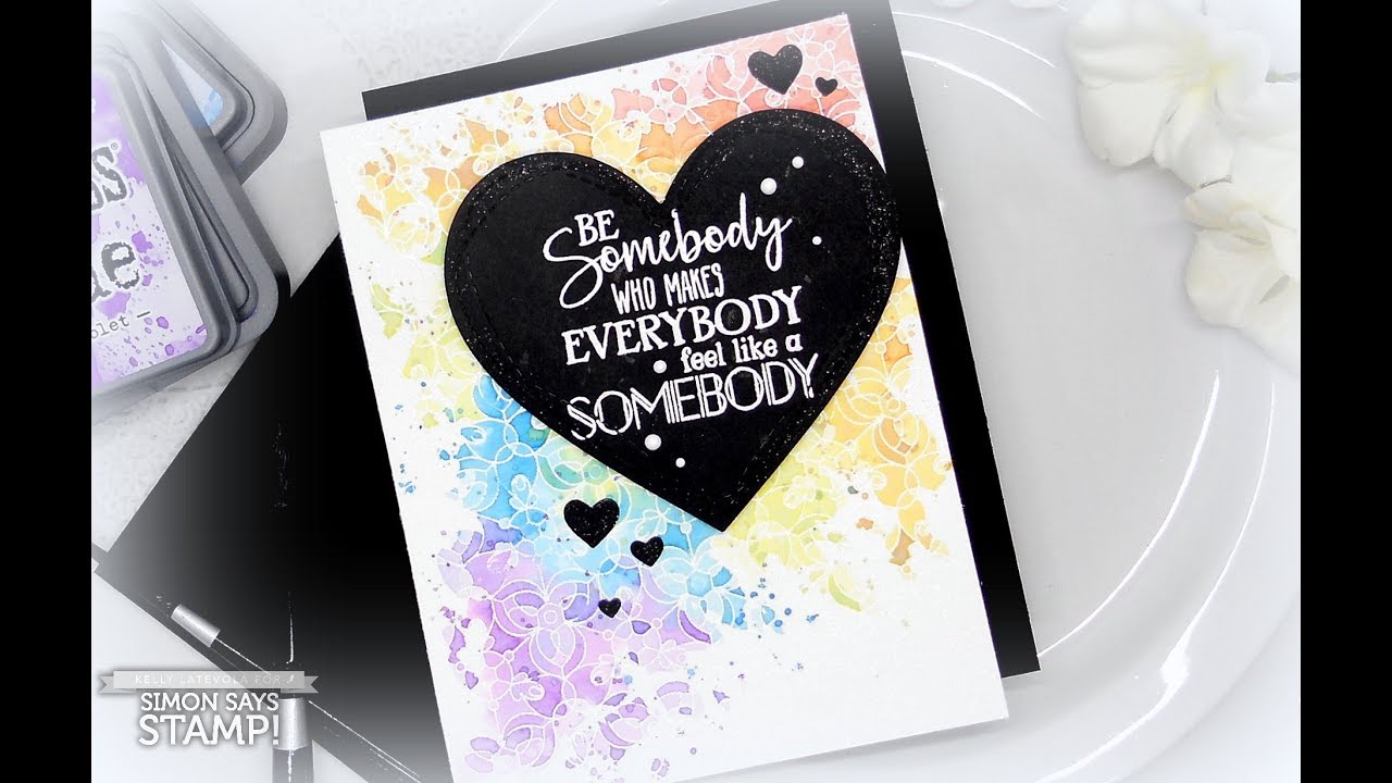 Simon Says Stamp Encouraging Words: Distress Oxide Emboss Resist - YouTube