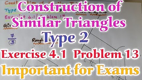 TN 10th Maths|Construction of Similar Triangle|Type 2|Exercise 4.1|Problem 13|in tamil