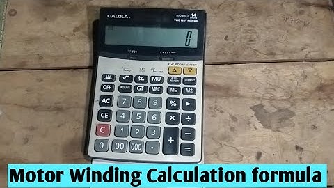 Motor Winding Calculation formula in urdu hindi