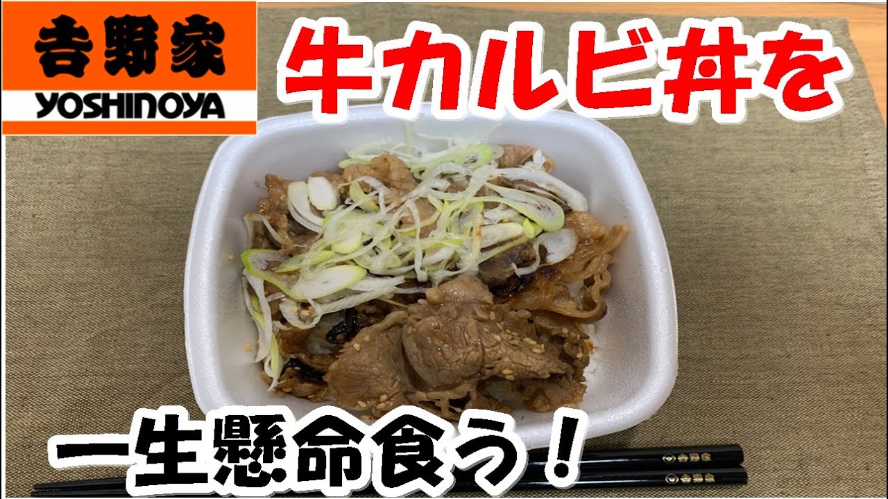 吉野家 牛カルビ丼を一生懸命食う 食事 かどっち ブログ 食