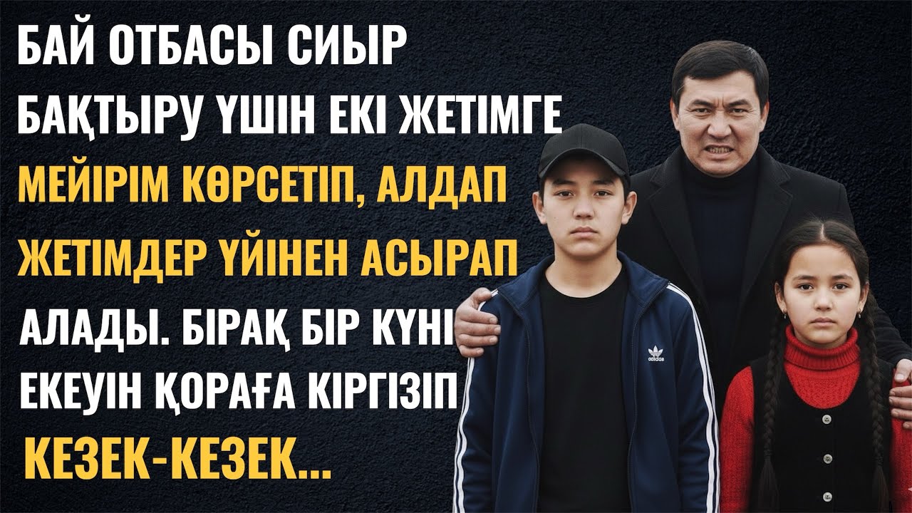 БАЙ ОТБАСЫ СИЫР БАҚТЫРУ ҮШІН ЕКІ ЖЕТІМГЕ МЕЙІРІМ КӨРСЕТІП, АЛДАП ЖЕТІМДЕР ҮЙІНЕН АСЫРАП АЛАДЫ. БІРАҚ