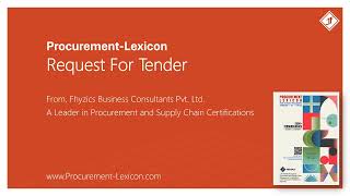 Request For Tender from Procurement Lexicon