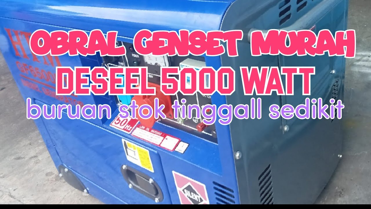 OBRAL GENSET SELEND 5000 - YouTube
