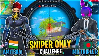 Sniper Only Challenge With Triple R || Free Fire || Desi Gamers