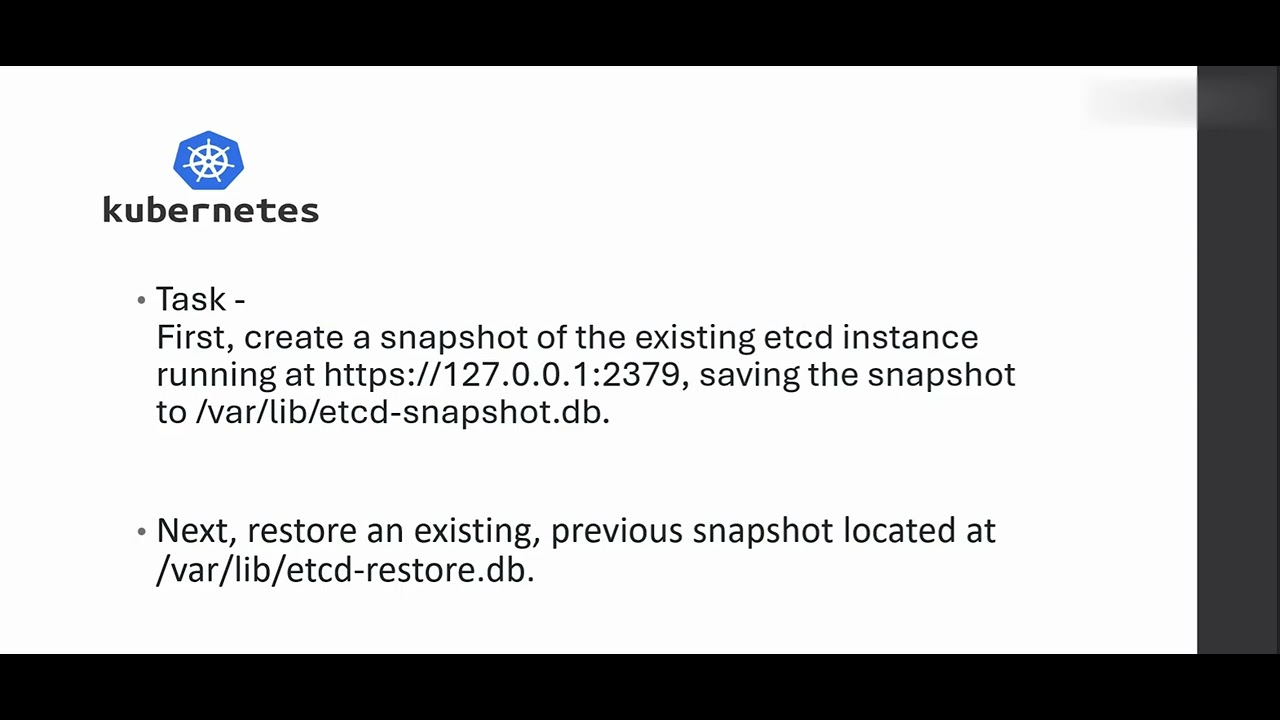 etcd Backup and Restore Explained - YouTube