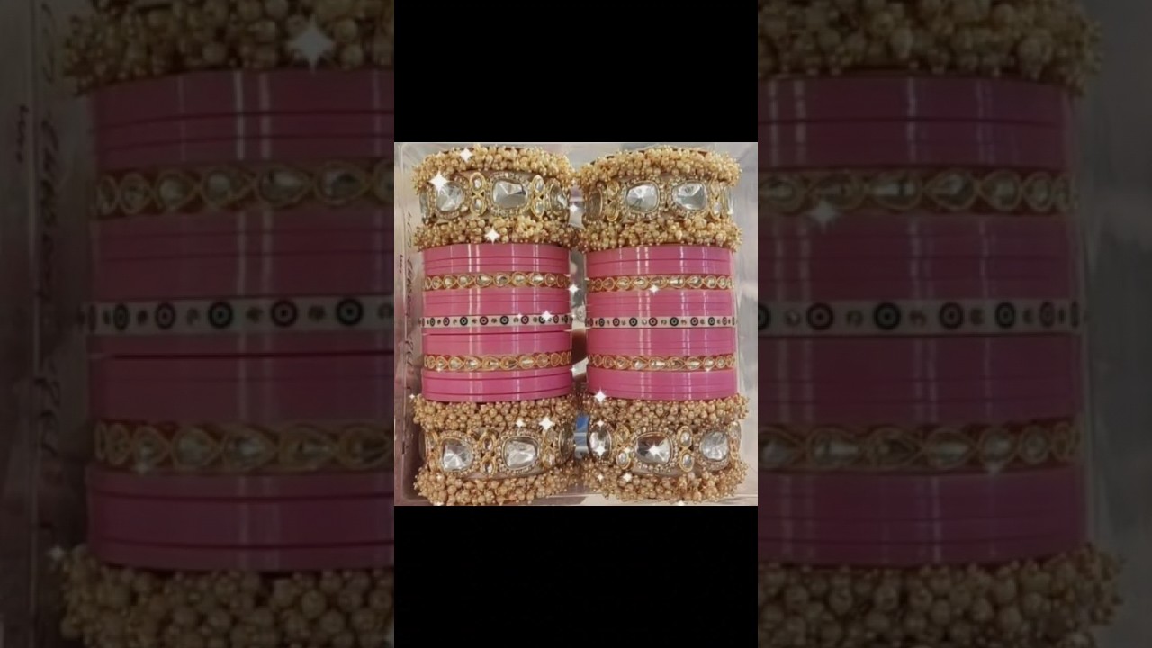 Latest Bridal Pink Chura Collection 