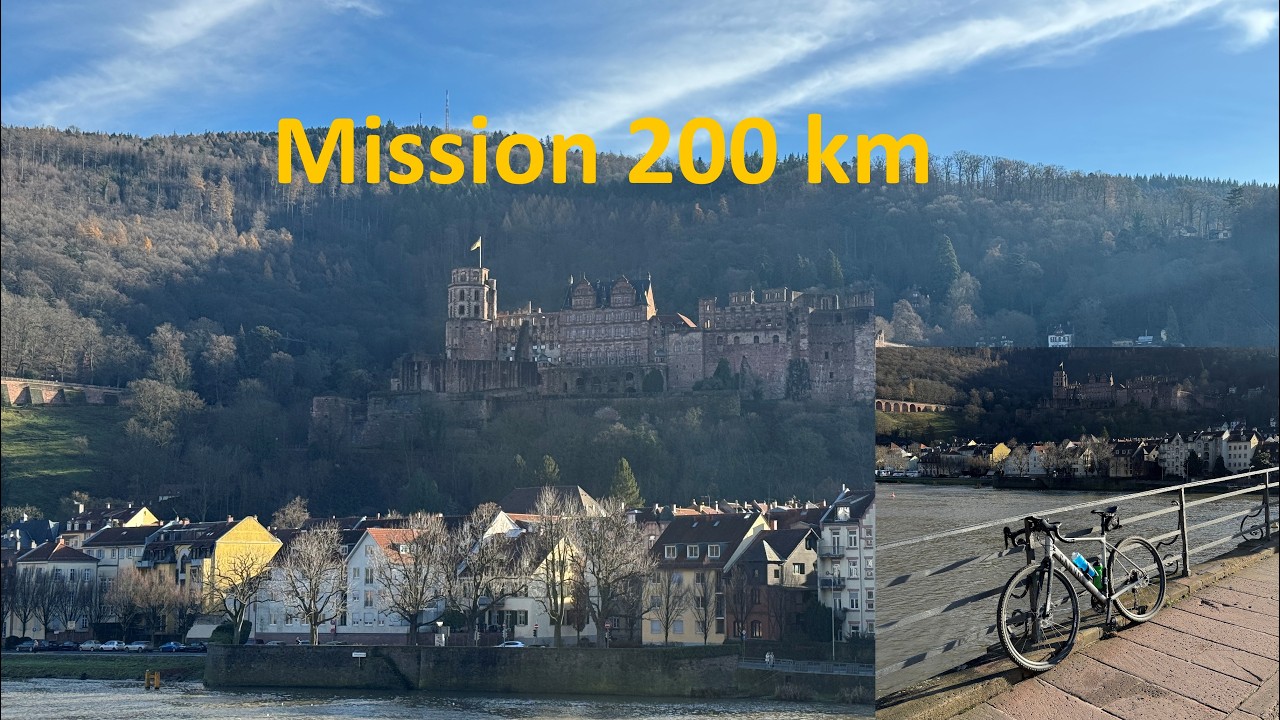 Schaffe ich die 200 km mit dem Fahrrad: Durch den Odenwald nach Heidelberg und am Rhein zurück