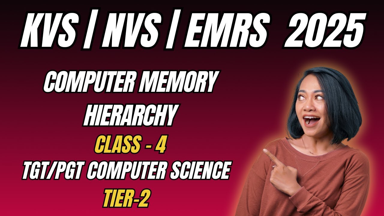 Class-4 | Computer Memory Hierarchy | EMRS / KVS / NVS  | TGT/ PGT Computer Science