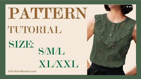 Pretty Top PATTERN/ SIZE: S/M/L/XL/XXL #tutorial #pattern #blouse #croptop #top #dress #fashion