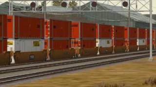 BNSF D/Stack Leaving Hobart Yard, LA
