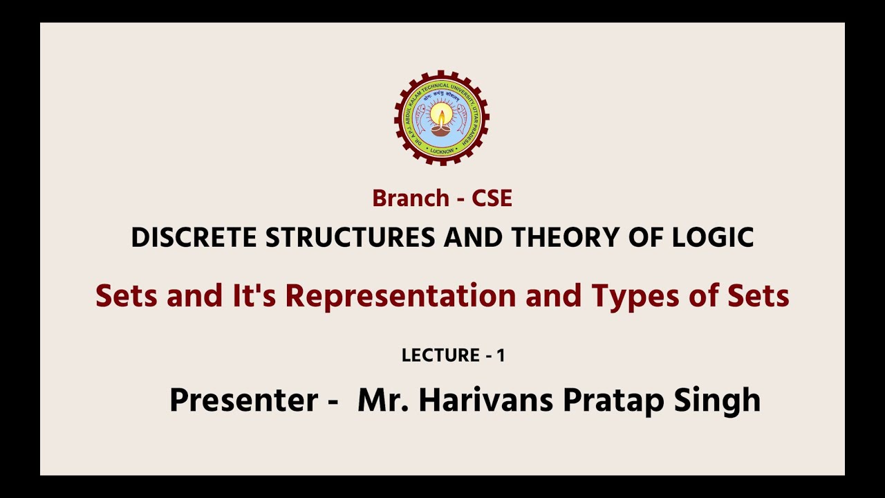 Discrete structures and theory of logic aktu digital education youtube