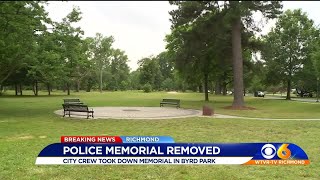 Richmond Police Memorial removed