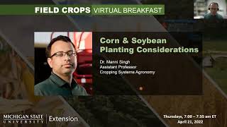 Field Crops Virtual Breakfast: Corn and Soybean Planting Considerations