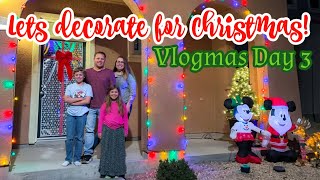 VLOGMAS DAY 3: decorating the house &amp; tree for Christmas!