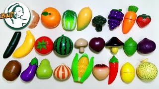Learn names of fruits and vegetables with toy velcro cutting fruits and vegetables part 2 screenshot 5