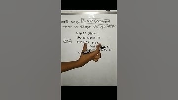 একটি সংখ্যা ধনাত্মক বা ঋনাত্মক কিনা সেটা নির্ণয়ের জন্য অ্যালগরিদম #hscict2026