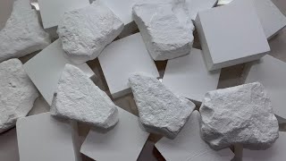 *「Sped up 」*💓Pure white thin irregular gym chalk chunks丨Pure White Gym Chalk Blocks｜ASMR