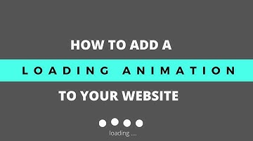 how to add loading animation to website | css loading animation | html css loading animation