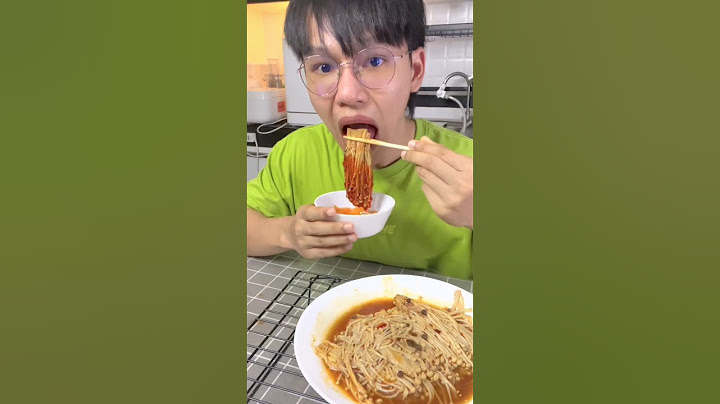 กินเห็ดเข็มทองสไตล์จีน #จิมกินโชว์ #พริกจีน #ซอสเผ็ด