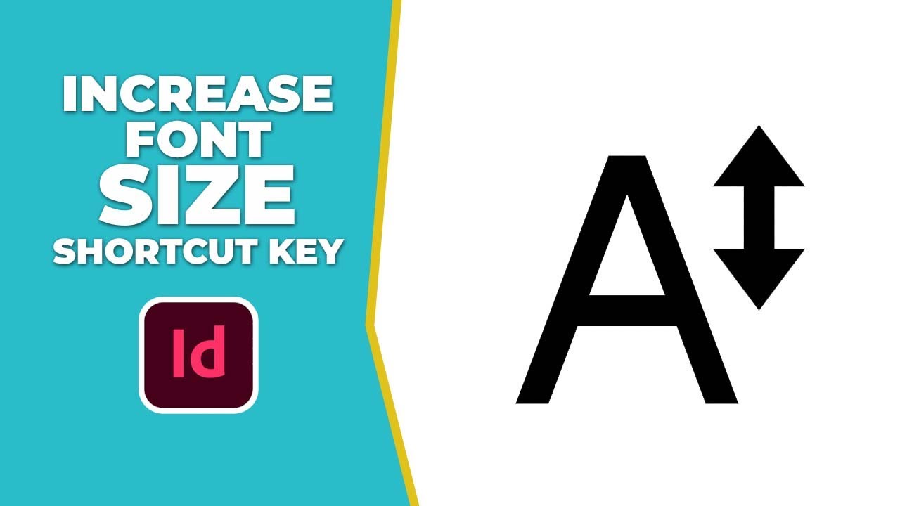 How to increase font size in InDesign shortcut key - YouTube