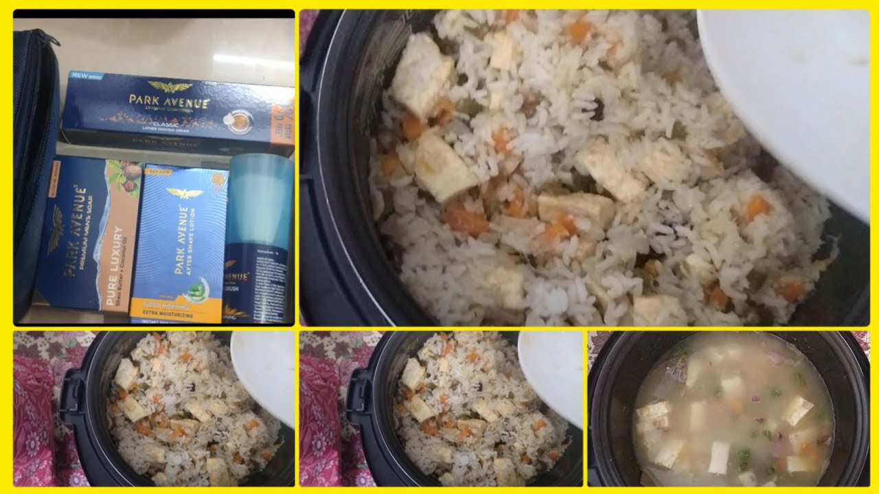 ரொம்ப Easy Electric rice cooker pulao//Park Avenue grooming kit
