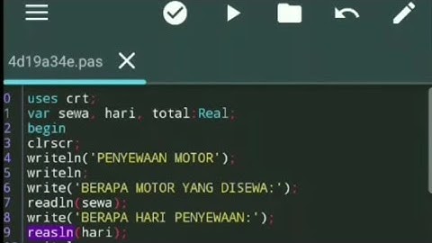 PROGRAM PASCAL (SEWA MOTOR) || RIZA WAHYU APRILIA
