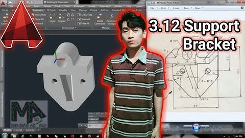 Tutorial AutoCAD 2015 - 3.12 Support Bracket