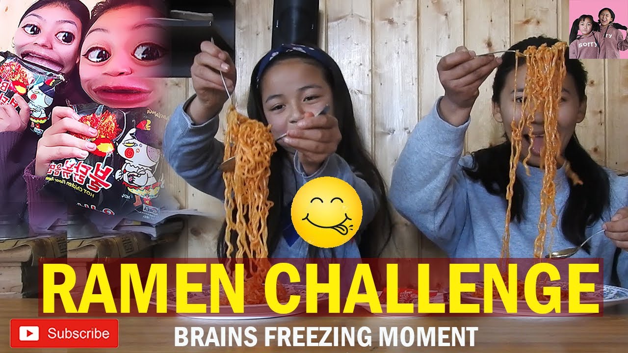 Our Brains freezed after eating Ramen Ramen Eating Challenge YouTube